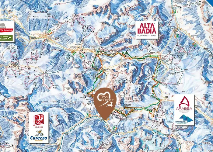 Cesa Planber Mountain View Ski-in Ski-out Lägenhet *